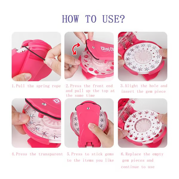 🔥【HOT】- ❤️60% OFF✨Glitter Diamond Styling Tools Hair Gemstone Styling Set💎