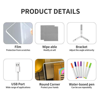 🎁Creative Rewritable Acrylic LED Message Board 🎨