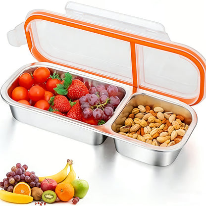 Stainless Steel 2-3Compartment Lunch Box with Lid